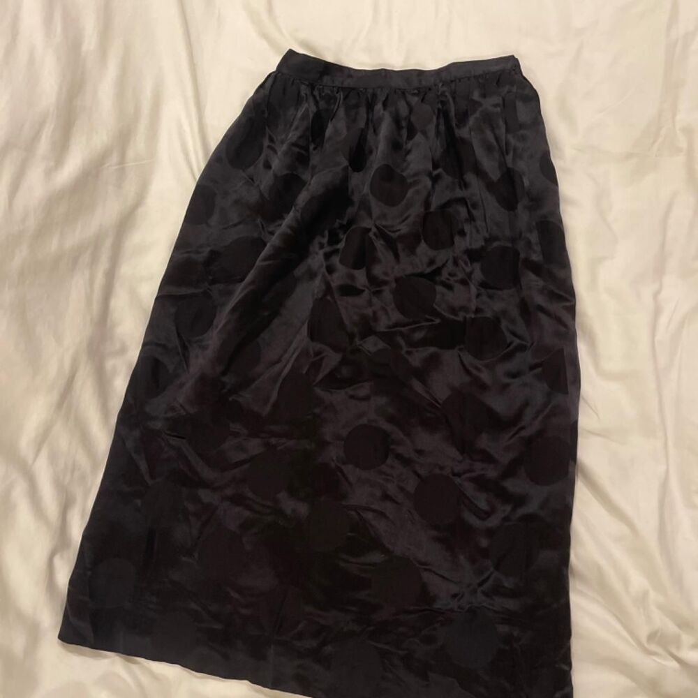 Vintage Frank Masandrea Black Silk Polka Dot...
